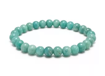 Pulsera de Amazonita de Perú A cuentas 6-7mm