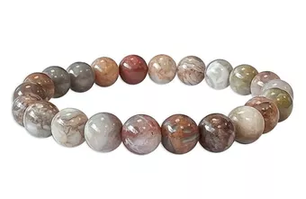 Pulsera de Ágata Pluma AB cuentas de 8mm