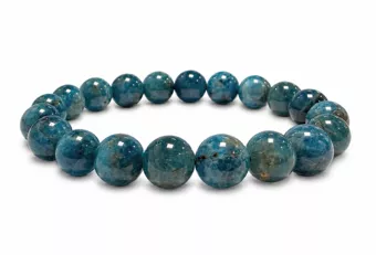 Pulsera de Apatita Azul AB cuentas de 10mm