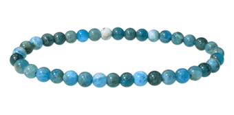 Pulsera de Apatita Azul AB cuentas de 4mm