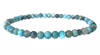 Pulsera de Apatita Azul A cuentas de 4mm