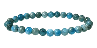Pulsera de apatita azul AB con cuentas de 5,5-6,5 mm