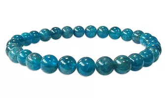 Pulsera de apatita azul con cuentas AA de 5-6 mm