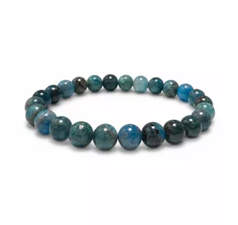 Pulsera de Apatito Azul AB con Cuentas de 7,5-8,5mm