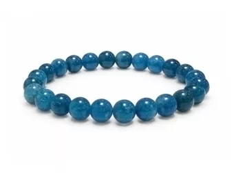 Pulsera de Apatita Azul AA Perlas 8 mm