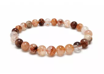 Pulsera de Cuarzo Hematoide A Cuentas de 8 mm