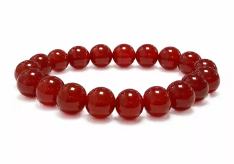 Pulsera de Ágata Roja A cuentas de 10mm