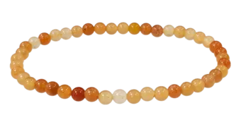 Pulsera de Aventurina Naranja A cuentas 4mm
