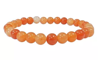 Pulsera de Aventurina Naranja A cuentas 6mm