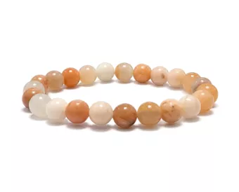 Pulsera de Aventurina Melocotón A Cuentas de 8-9 mm