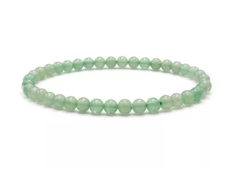 Pulsera de Aventurina Verde A Perlas 4 mm