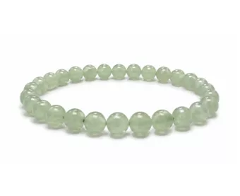 Pulsera de Aventurina Verde A con Cuentas de 6-7mm
