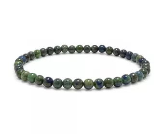 Pulsera de Malaquita y Azurita Estabilizada con Cuentas de 4-5 mm