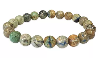 Pulsera de Azurita Malaquita Natural de México A cuentas 8.5-9.5mm