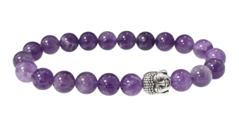 Pulsera amatista & Buda A perles 8mm