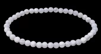 Pulsera Calcedonia Azul Cuentas AA Encintadas 4.5mm