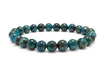 Pulsera de crisocola Türkiye Cuentas AAA 7mm