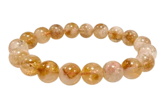 Pulsera perlas Citrino calentado 10mm