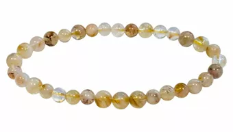 Pulsera de citrino tratado térmicamente con cuentas de 5-6 mm