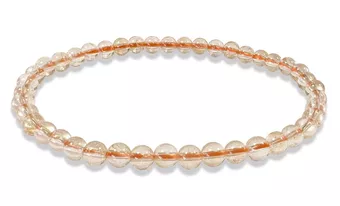 Pulsera de citrino natural A con cuentas de 4mm