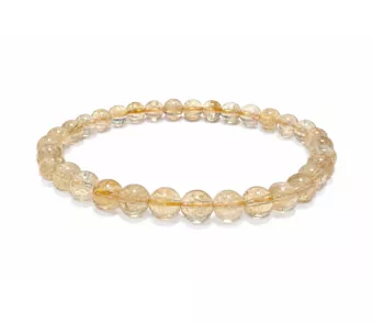 Pulsera de Citrino Natural AA con Cuentas de 6mm