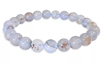 Pulsera de calcedonia azul Cuentas A 7.5-8.5mm