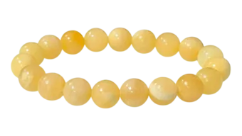 Pulsera de cuentas de calcita naranja de 10 mm