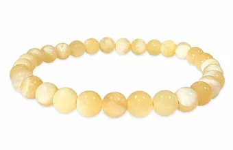 Pulsera de Calcita Naranja de bolas de 6mm