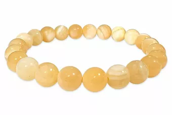 Pulsera de Calcita Naranja con cuentas de 8mm