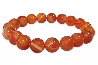 Pulsera de Cornalina A cuentas 10mm
