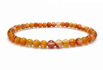 Pulsera de Cornalina A cuentas 4mm