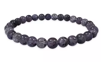 Pulsera de Cordierita Iolita A cuentas de 6mm