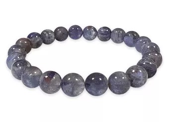 Pulsera Cordierita Lolite perlas AAA 7.5-8.5mm