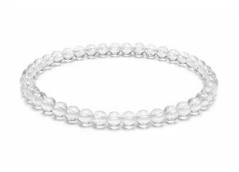 Pulsera de Cristal de Roca A cuentas 4mm