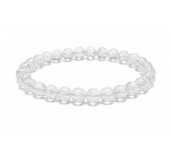 Pulsera de Cristal de Roca AB cuentas 6mm