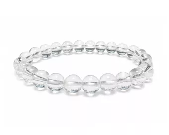 Pulsera de Cristal de Roca A cuentas 8mm