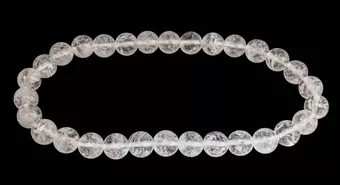 Pulsera de Cristal de Roca Crack A cuentas 6mm