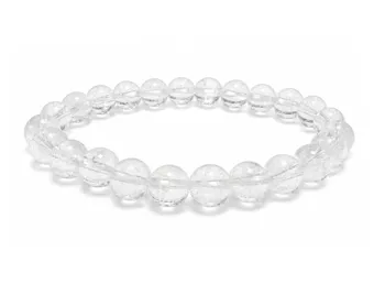 Pulsera de Cuarzo Cristal de Roca Crack AB cuentas 8mm