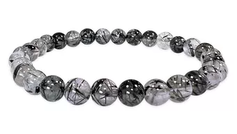 Pulsera de Cristal de Roca con Turmalina AA cuentas 5.5-6.5mm