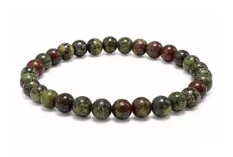 Pulsera de Jaspe Sangre de Dragón A Perlas 6-7 mm