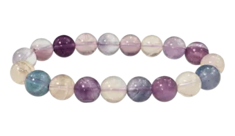 Pulsera de Fluorita Multicolor AA cuentas 10mm
