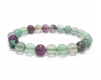 Pulsera de Fluorita Multicolor A cuentas 8mm