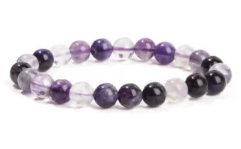 Pulsera de Fluorita Violeta AB cuentas 8mm