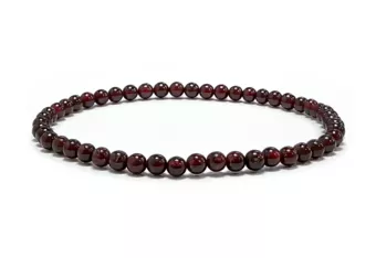 Pulsera de Granate Rojo A cuentas 4mm