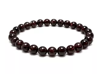 Pulsera de Granate Rojo AA Cuentas de 6 mm