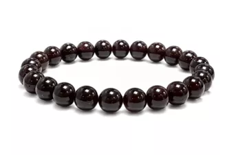 Pulsera de Granate Rojo A cuentas 7-8mm
