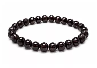 Pulsera de Granate Rojo AA cuentas 8-9mm