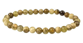 Pulsera de Granate Verde Grosularia A cuentas 6mm