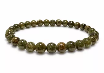 Pulsera de Granate Verde Grosular AA cuentas de 5.5-6.5mm