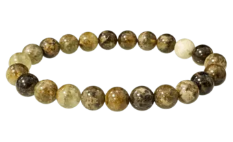 Pulsera de Granate Verde Grosularia A cuentas 8mm